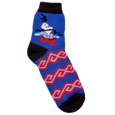 Шерстяные носки серия "КАРПАТКИ" рис. Козак