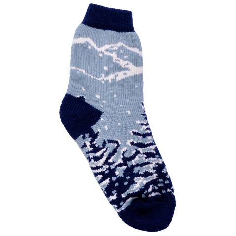 Шерстяные носки серия "КАРПАТКИ" рис. Елки