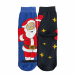 Новогодние носки зимние махровые с рисунком "Санта" ассорти цветов в упаковке. Арт 177