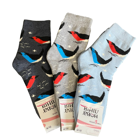 Носки махровые с рисунком "Птахи" арт. 253