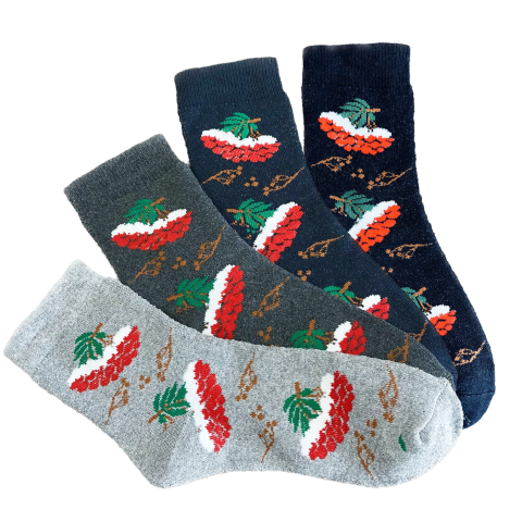 Носки махровые с рисунком "Калина" арт. 253