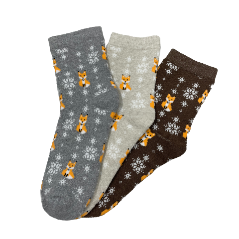 Носки махровые с рисунком "Лисички" арт. 253