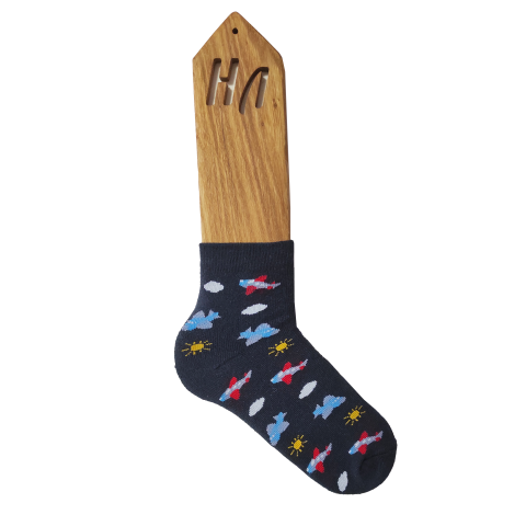 Махровые детские зимние носки микс цветов в упаковке "Самолетки" Арт.350